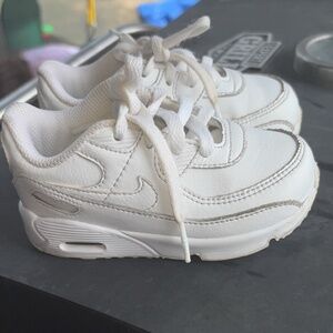 Toddler white Nike air max trainer sneakers 7c